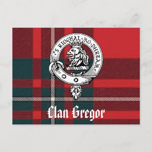 Cartes postales Clan Gregor (Devant)