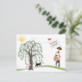 Cartes postales comiques de changement d'adresse (Debout devant)