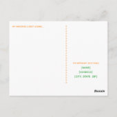 Cartes postales commémoratives de 30 ans en vert (Dos)