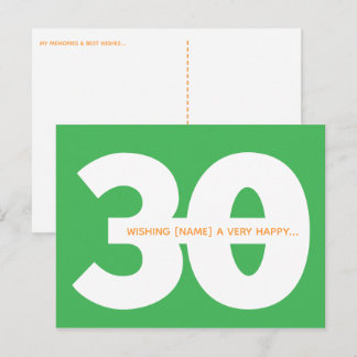 Cartes postales commémoratives pour les 30 ans en