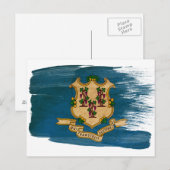 Cartes postales Connecticut Flag (Devant / Derrière)