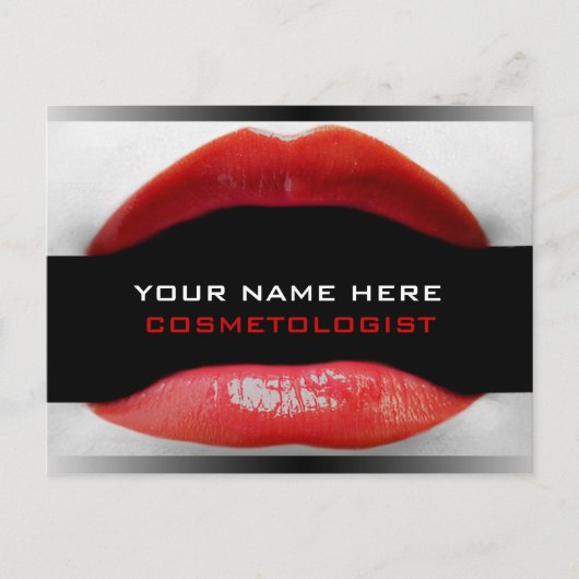 Cartes postales Cosmetologist Red Lips (Devant)
