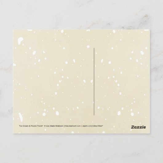 Cartes postales Crème glacée & Traitements congelé (Dos)