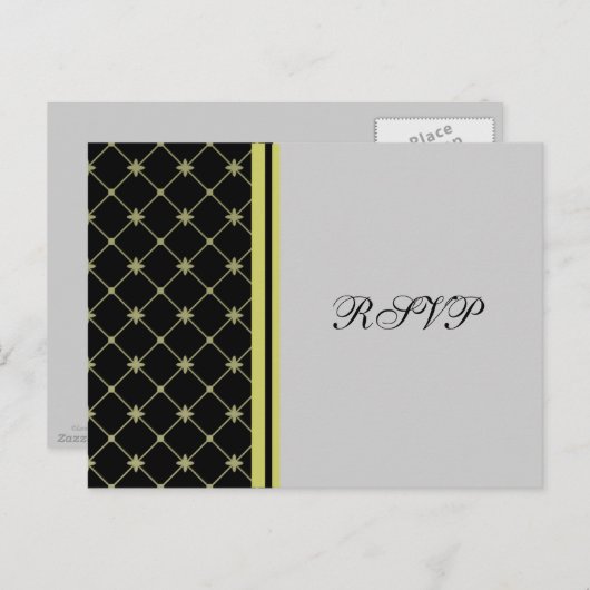 Cartes postales Croix Motif RSVP Black White Croix (Devant / Derrière)