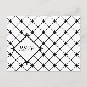 Cartes postales Croix Motif RSVP Black White Croix