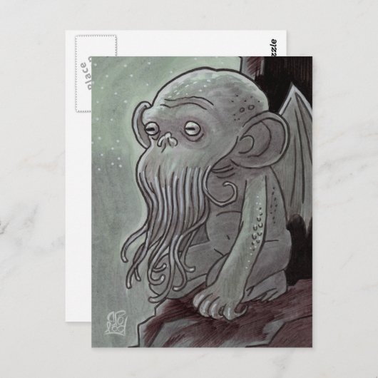 Cartes postales Cthulhu Monkey (Devant / Derrière)