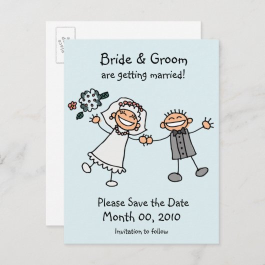 Cartes postales Cute Save the Date (Devant / Derrière)