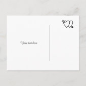 Cartes postales Cute yellow heart Save the date (Dos)
