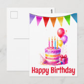 Cartes postales d'anniversaire (Devant / Derrière)