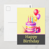 Cartes postales d'anniversaire (Devant / Derrière)