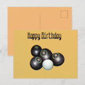Cartes postales d'anniversaire de boules de pelous (Devant / Derrière)