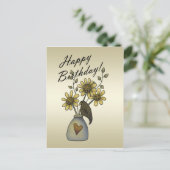 Cartes postales d'anniversaire de Sunflowers Crows (Debout devant)