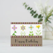 Cartes postales d'anniversaire du jardin de printe (Debout devant)