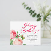 Cartes postales d'anniversaire Nombres 6:24-26 Fle (Debout devant)