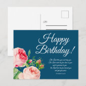 Cartes postales d'anniversaire Nombres 6:24-26 Fle (Devant / Derrière)