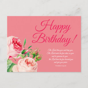 Cartes postales d'anniversaire Nombres 6:24-26 Flo