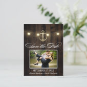 Cartes postales d'annonce de mariage à l'ancre nau (Debout devant)