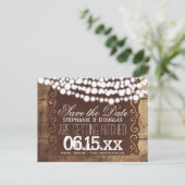 Cartes postales d'annonce de mariage avec guirland (Debout devant)