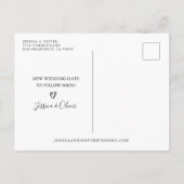 Cartes postales d'annonce de report de mariage à l (Dos)