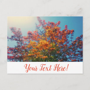 Cartes postales d'arbres d'automne aux feuilles ja