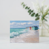 Cartes postales d'art côtier de cabanes de plage c (Debout devant)