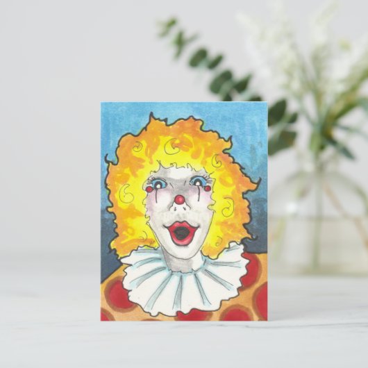Cartes postales d'art imaginaire du cirque clown (Debout devant)