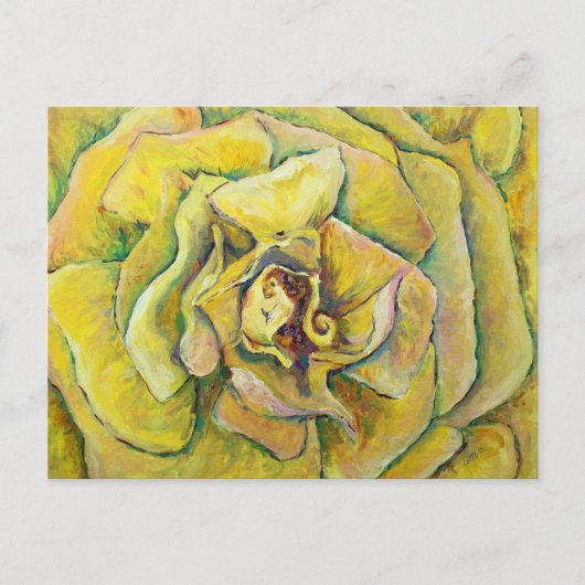 Cartes postales d'art rose jaune (Devant)