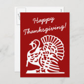 Cartes postales de bon thanksgiving avec dessin de (Devant / Derrière)