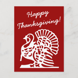 Cartes postales de bon thanksgiving avec dessin de