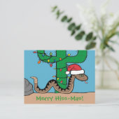 Cartes postales de cactus de Noël de serpent à (Debout devant)