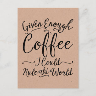 Cartes Postales De Café Suffisamment Fournies