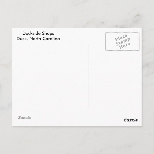 Cartes postales de Canard, Caroline du Nord (Dos)