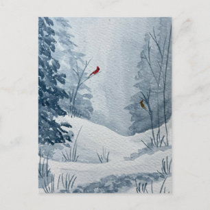 Cartes postales de cardinaux d'hiver
