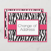 Cartes postales de changement d'adresse à motif zè (Devant / Derrière)