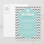 Cartes postales de changement d'adresse Nous avons (Devant / Derrière)