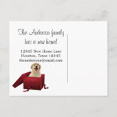 Cartes postales de changement d'adresse pour chiot (Dos)