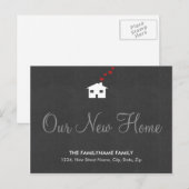 Cartes postales de changement d'adresse pour notre (Devant / Derrière)