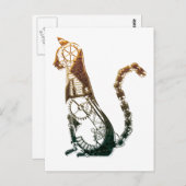 Cartes postales de chat Steampunk (Devant / Derrière)
