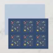 Cartes postales de chats dans l'espace (Devant / Derrière)