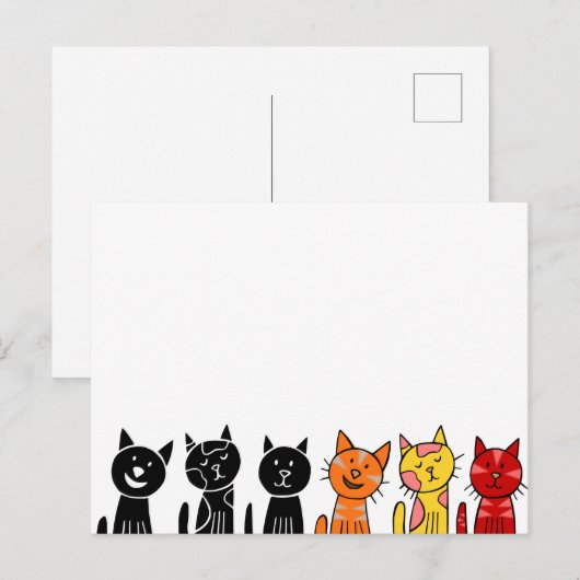 Cartes postales de chats mignons (Devant / Derrière)