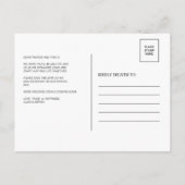 Cartes Postales de Chimie pour Sauver la Date Bleu (Dos)