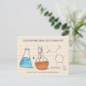 Cartes Postales de Chimie pour Sauver la Date Bleu (Debout devant)