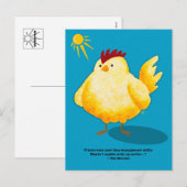 Cartes postales de coq de gestion du temps (Devant / Derrière)