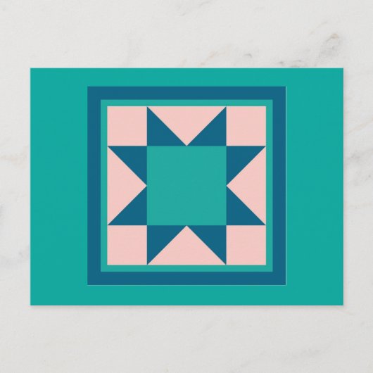 Cartes postales de courtepointe - étoile de scie ( (Devant)