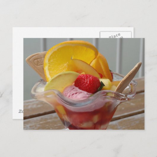 Cartes postales de crème glacée Sundae (Devant / Derrière)