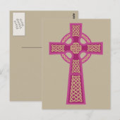 Cartes postales de croix céleste rose (Devant / Derrière)