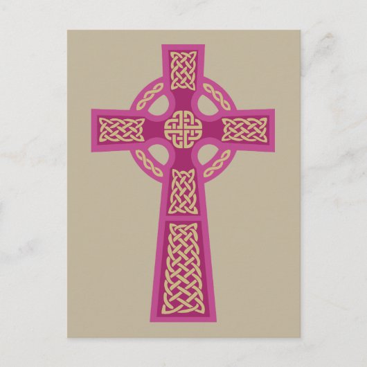 Cartes postales de croix céleste rose (Devant)