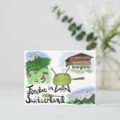 Cartes postales de croquis de voyage : Fondue en S (Debout devant)