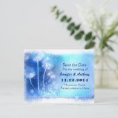 Cartes postales de dandelions de magie bleue pour (Debout devant)