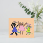 cartes postales de danse kittys numériques (Debout devant)